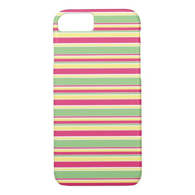 Pink, green and yellow stripes Case-Mate iPhone case (Back)