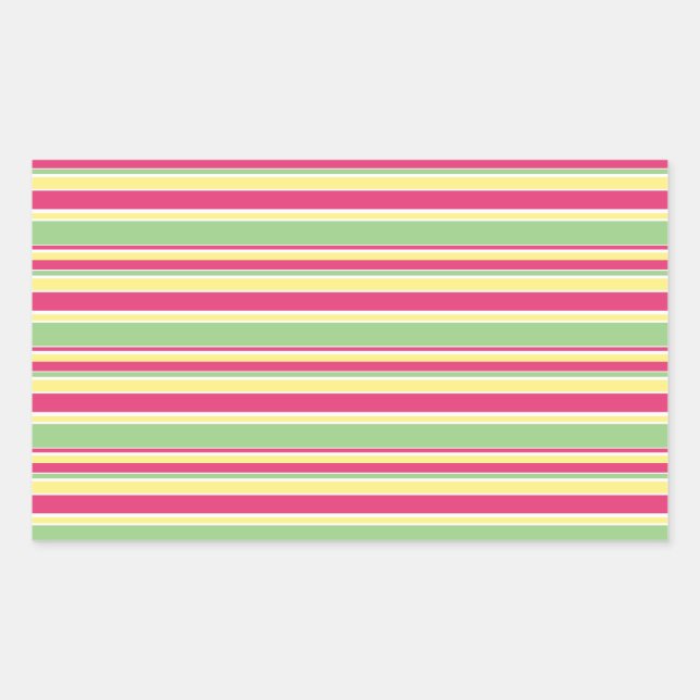 Pink, green and yellow stripes sticker (Front)