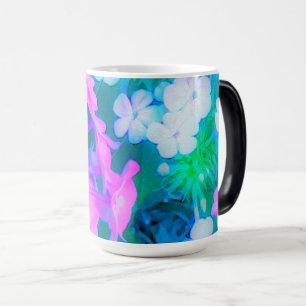 Pink, Green, Blue and White Garden Phlox Flowers Magic Mug