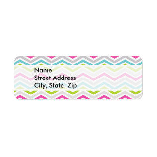 Pink, Green, Blue et White Chevron Stripes