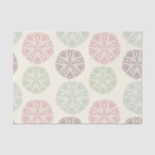 Pink green blue pastel colour mandala pattern tissue paper