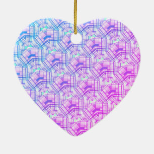 pink green blue pattern pastel colour ceramic ornament