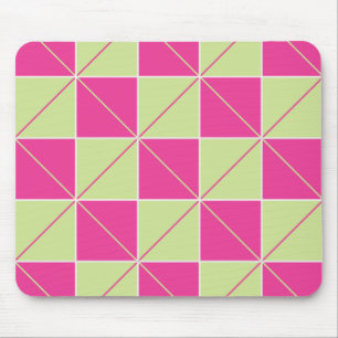 Pink & Green Chequerboard Argyle Mouse Pad