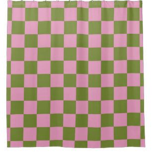 Pink Green Chequered Gingham Pattern
