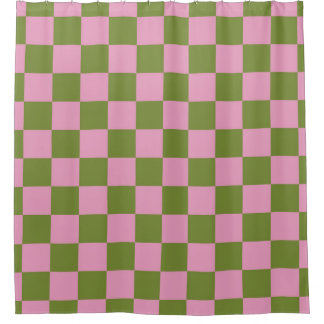 Pink Green Chequered Gingham Pattern