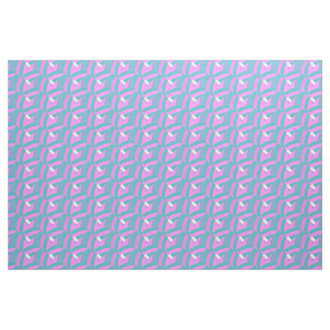 pink/green chic contemporary chevrons fabric (Yard)
