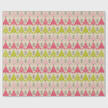 Pink & green Christmas trees