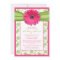 Pink Green Daisy Damask Bridal Shower Invitation