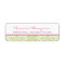 Pink & Green Damask Address Label