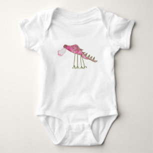 Pink & Green Dragon Baby Bodysuit