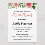 Pink Green Floral Bridal Shower Invitation<br><div class="desc">This cute pink green floral invitation card is perfect for bridal brunch,  bridal shower or wedding invitation.</div>