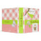 Pink/Green Gingham Personalized Recipe Book