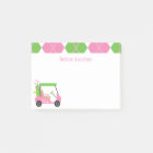 Pink & Green Golf Personnalisé Post-it Bloc-notes