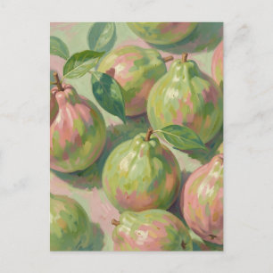 Pink Green Guava Still Life Postcard