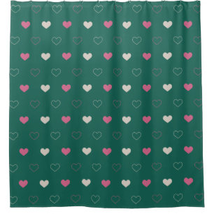 Pink & Green Heart Seamless Pattern Cute Minimal