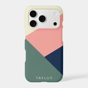 Pink & green modern minimal abstract geometric