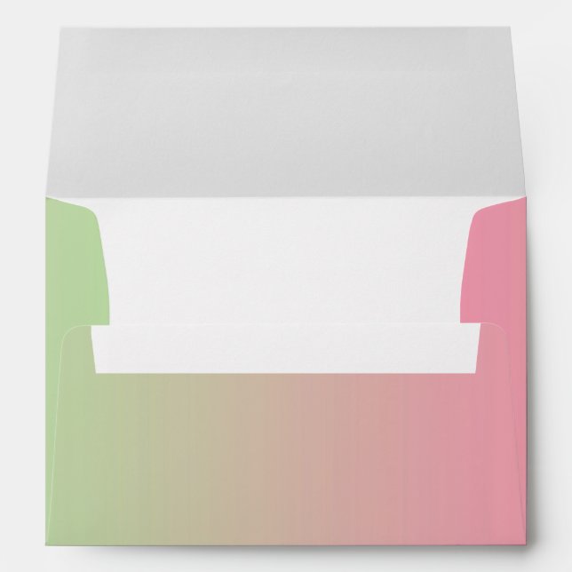 Pink & Green Ombre A7 Envelope (Back (Bottom))