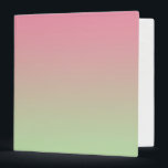 Pink & Green Ombre Binder<br><div class="desc">Pink & Green Ombre 3-Ring Binder With White Interior</div>