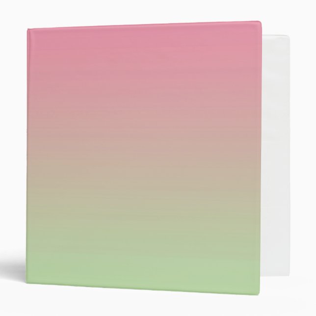 Pink & Green Ombre Binder (Front/Inside)