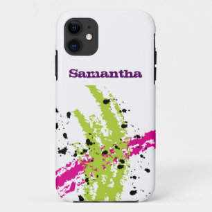 Pink Green Paint Splash Mate ID™ iPhone 5 Coque