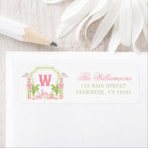Pink & Green Palm Beach Nutcracker Monogram Crest