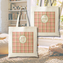 Pink & Green Plaid Joy in Every Chapter Custom 