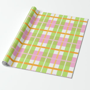 Pink & Green Plaid Wrapping Paper