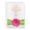 Pink Green Polka Dots First Communion Invitation