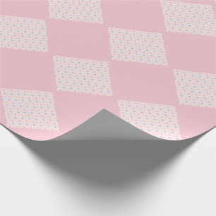 Pink Green Polkadots Minimalistic Baby Shower Wrapping Paper
