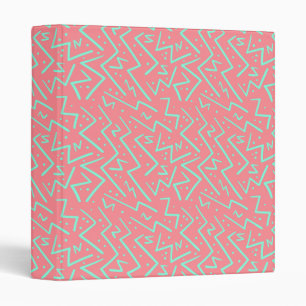 Pink & Green Retro Psychedelic Design Binder
