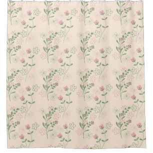 Pink Green Retro Y2K 70s Flower Pattern