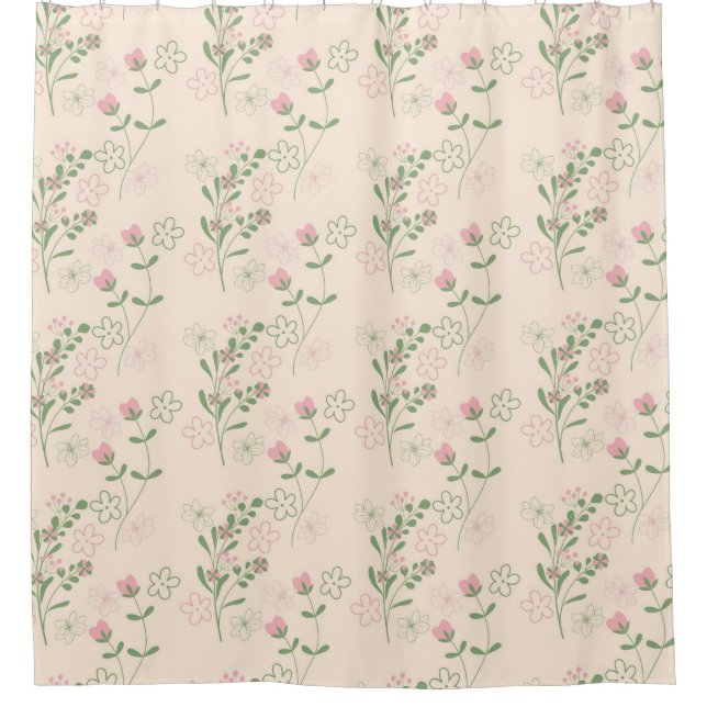 Pink Green Retro Y2K 70s Flower Pattern (Front)