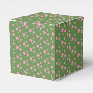 Pink Green Stars Modern design Favor Box