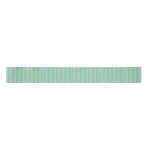 Pink Green Striped Holiday Satin Ribbon