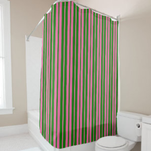 Pink Green Stylish Stripes Pattern Design 