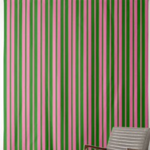 Pink Green Stylish Stripes Pattern Design Fabric