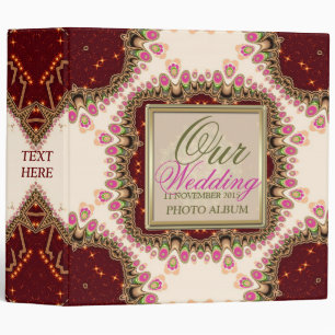 Pink+Green Sweet Bohemian Wedding Album Binder