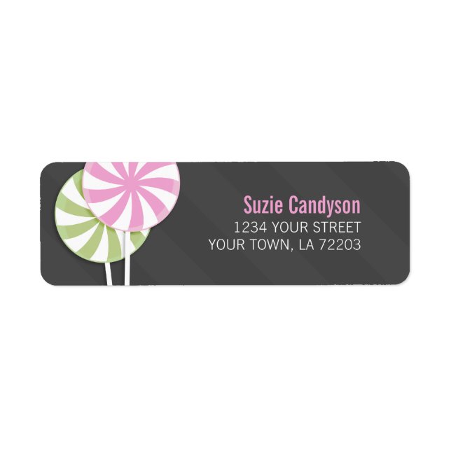 Pink & Green Swirl Lollipop (Front)