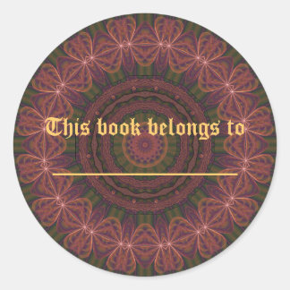 Pink & Green Wheel Kaleidoscope Classic Round Sticker
