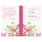 Pink Green White Abstract Floral Wedding Program