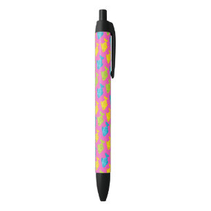 Pink Green Yellow Blue Fish Sea Animals Summer Black Ink Pen