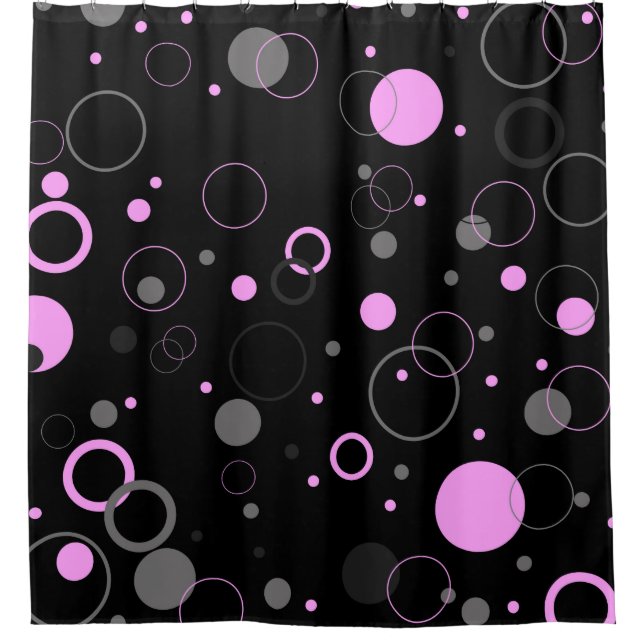 Pink Grey abstract seamless pattern with circles.  (Front)