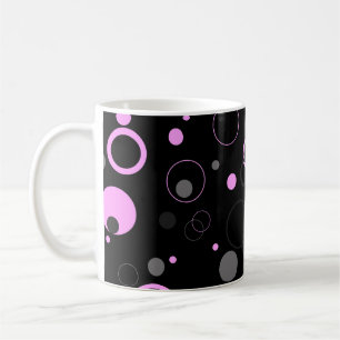 Pink Grey abstract seamless pattern with circles.  Coffee Mug