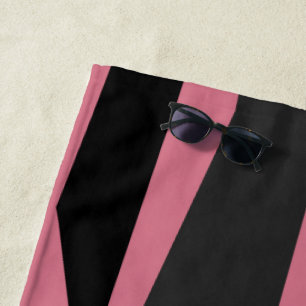 pink grey and black abstract beach towel