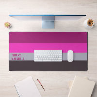 Pink Grey and Dark Muted Purple Stripes Pattern