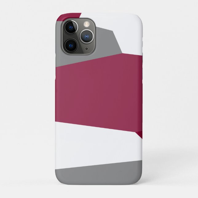 Pink Grey and White Abstract Case-Mate iPhone Case (Back)