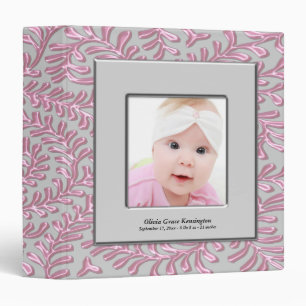 Pink Grey Baby Girl Photo Binder