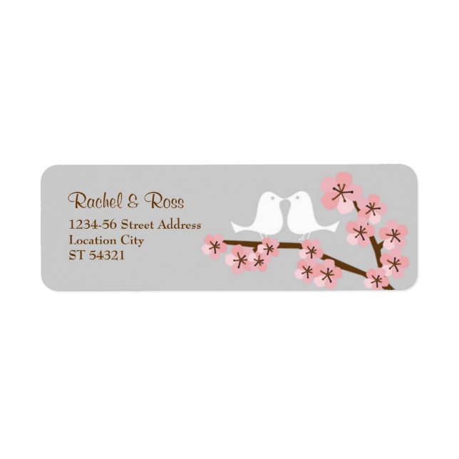 Pink & Grey Cherry Blossom Spring Wedding (Front)