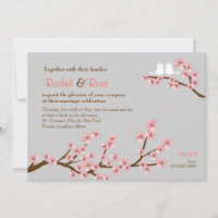 Pink & Grey Cherry Blossom Spring Wedding
