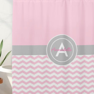Pink Grey Chevron